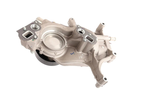 Leak Resistant Engine Coolant Pump With Smooth Bore Channels And Beefy Roller Bearings That Plug Straight In, top view showcase.
