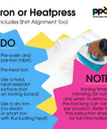 Guide for using Inkjet Iron On Heat Transfer Paper 10 Sheets 8.5 By 11 Inches Premium Pack for T-shirts with iron or heat press.