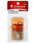 Travel Sewing Kit In Colorful Translucent Case With 10 Colored Threads, 25 Inch Tape Measure, Needles And Quick Fix Gear