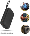 Rugged EVA Hard Travel Case for BT-100 Series Handheld Anemometer with portable hand strap, ideal for outdoor field readings and transport.