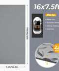 16x7.5 ft floor mat for cars and golf carts, diamond plate texture, 2.8mm thick, heavy-duty PVC, waterproof, non-slip