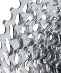 Close-up of the 11 Speed 11 To 36 Tooth Cassette For Road And Gravel Bikes With Heat Treated Steel Cogs and Aluminum Spider