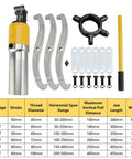 Beefy Hydraulic Gear Puller Kit with 2 and 3 Jaw Convertible Claws, hydraulic cylinder, claw set, bolts, and handle visible