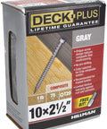 Gray Deck Screws 75 Piece Set For Composite And Treated Wood With Ceramic Coating For Rust And Corrosion Protection box