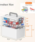 Hella Spacious Four Tier Medicine Cabinet Organizer Stands Extra Tall For Knockout Bottle Storage And Keeps Pills Neatly Organized In Any Bathroom Setup With Multi Level Shelving, visible size dimensions.