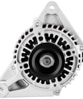 Front view of New Alternator Replacement For Pontiac Vibe 2003 2008 1.8L And Toyota Celica MR2 Corolla Matrix 2000 2008 1.8L L4 Engine Ready To Drop In High Output Auto Electrical Generator For Reliable Charging