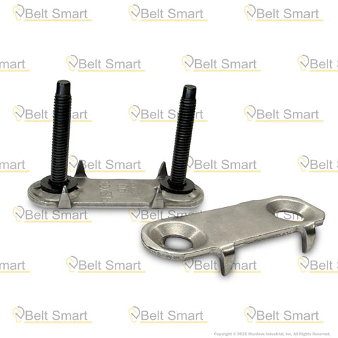 Heavy-Duty 190E Quick-Fit Conveyor Belt Fasteners Set, Steel, Box Of 25, Close-up view of fasteners with bolts visible