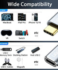 USB C Extension Cable 5ft Ultra Fast 20Gbps USB 3.2 Gen2 Type C Extender Male To Female For 4K60 Video And 240W Fast Charging Heavy Duty Design Backward Compatible With USB 3.1 And USB 3.0, compatible with MacBook, iPad Pro and iPhone
