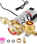 Boss Level Home Water Pressure Booster Pump 110V 90W 243GPH 15 PSI with Auto Flow Switch, brass head and accessories