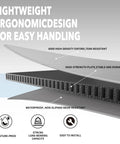 Queen Size Bunkie Board Foundation Heavy Duty Mattress Support Platform showing ergonomic design, high-density material, and stability features.
