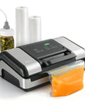 12 Inch Vacuum Sealer For Liquids And Moist Foods With Smart Heat Sealing To Prevent Bag Melting, Built In Cutter And Roll Storage
