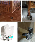 Image of Heavy Duty Plate Casters Set Of 4 Swivel Caster Wheels With U Bracket 1 Inch 25mm TPE Rubber used on furniture.