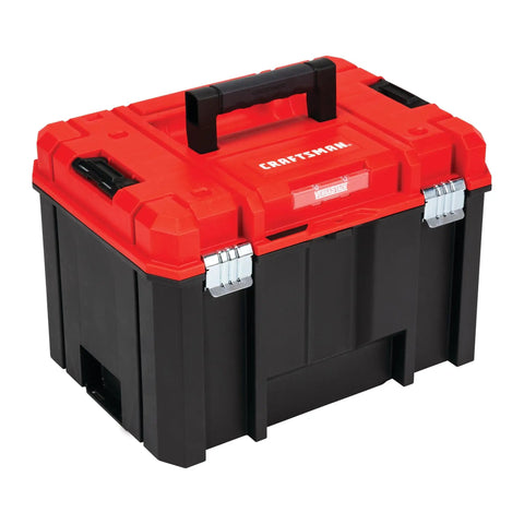 VersaStack Deep Tool Box Lockable 17 Inch Organizer With Removable Tray And IP54 Water Dust Protection Bi Material Handle