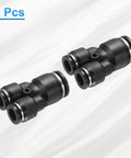 Two Pack Push To Connect Fittings 1/2 In Tube OD To 5/16 In OD Tee Reducer 3 Way Pneumatic Quick Connect Kit For Air Hose