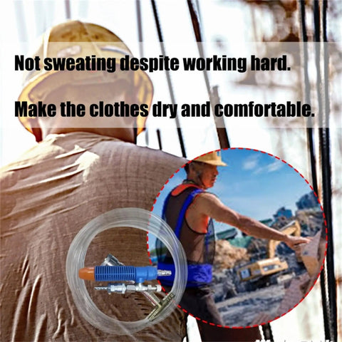 Essential Welding Cooling Vest For Industrial Workers In Extreme Heat worn by a worker staying dry and cool, showcasing air system tech.