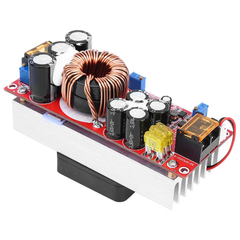 Heavy Duty Dc Dc Boost Converter Step Up Module 10 To 60V Input with copper coil and capacitors for solar projects.