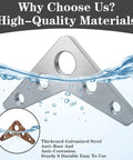 Heavy Duty Steel Weld On Triangle Gussets 12 Piece Kit Features anti-corrosion galvanized steel triangle bracket in water.