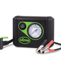 Close-up of tire inflator and booster cables from Emergency Roadside Kit For Moto And Off Road On The Go With Flat Tire Repair And Booster Cables Ride Ready 34 Piece Compact Kit For Bikes ATVs Scooters And Dual Sport Rides