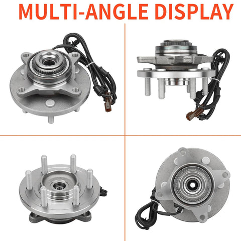 Go-To Front Left And Right Wheel Hub Bearing Assembly For Ford F150 2015 2017 4WD Only With ABS Sensor Wire OEM Grade