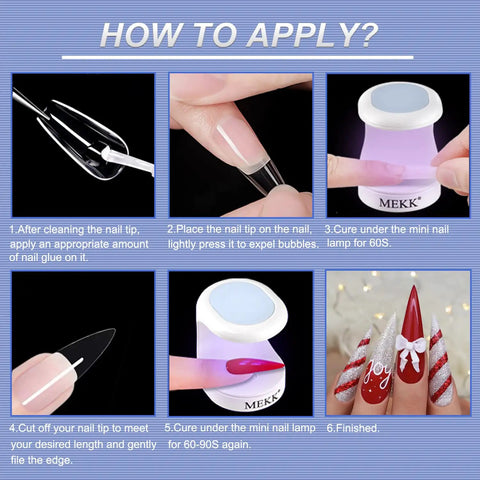 Step-by-step guide on using the Mini Portable UV LED Nail Lamp 16W Flash Cure Light for manicures.