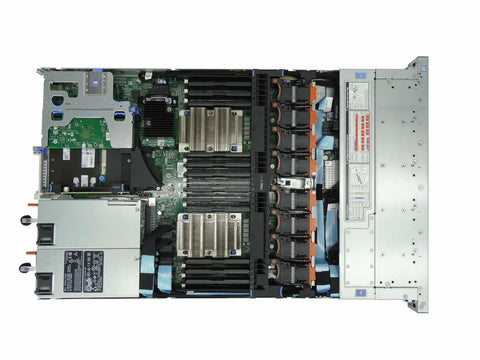 Dual Intel Xeon Gold 6144 Enterprise Rack Server Packing One TB Ram And Thirty TB NVMe Storage, top view showing internal components.
