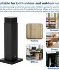 3 Pack Door Stoppers With Rubber Tips suitable for homes, offices, schools, shops, restaurants, includes wall protectors.