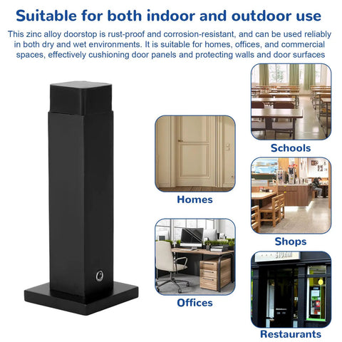 3 Pack Door Stoppers With Rubber Tips suitable for homes, offices, schools, shops, restaurants, includes wall protectors.