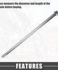 Front And Rear 320mm Steel Alloy Axle With Bushing And M12x1.25 Screw Bolt For Dirt Bikes Scooters And ATVs Bolt On Wheel Axle Replacement