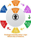 Door Sign With Rotating Privacy Indicator Do Not Disturb Please Knock Out Of Office In A Meeting Back Soon Working Remotely with six statuses
