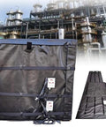 Heavy duty insulated IBC storage tote heater for 275 gallon drums with adjustable heating blanket, 1 piece.