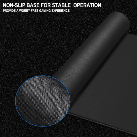 XXL Large Gaming Mouse Pad 31.5 by 15.7 Inch showing non-slip base and micro weave cloth surface for office and gaming setups.