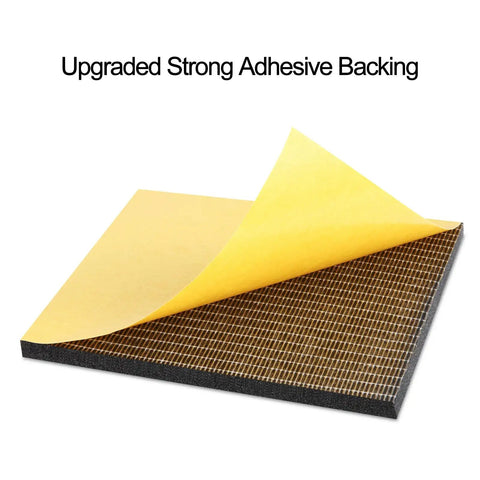 Self Adhesive Neoprene Foam Padding Sheets 4 By 4 By 1 Quarter Inch, 8 Pack Closed Cell Anti Vibration And Shock Absorbing Pads For Furniture, Speakers, Floors, Crafts Non Slip Insulation