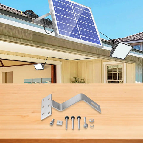Rock Solid 304 Stainless Steel Solar Panel Roof Hooks For Tile Roofs With Built Tough Mounting Brackets And Self Tapping Screws 3 Pack on wood surface.