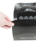 Hand operating Eco Friendly Manual Hand Crank Coin Sorter No Electricity Needed Large 200 Coin Capacity Front Door Keeps Dust Out