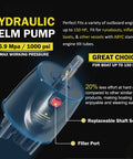 Hydraulic helm pump for 150HP Outboard Hydraulic Steering Kit with 13 Inch Anti Slip Steering Wheel, helm pump, cylinder.