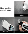 All In One Wall Repair Kit With Putty Knife Spackle And Sanding Pad for nicks and nail holes application process