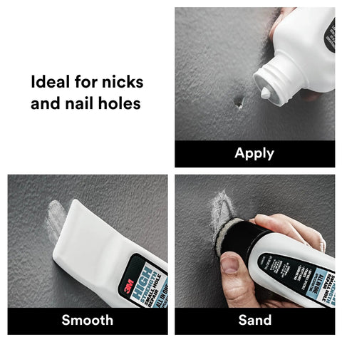 No Sweat Wall Patch Tube, High Strength Spackle With Built-In Applicator Wand, quick application for nail holes on a wall.