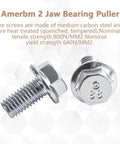 Two Jaw Bearing Puller Remover 30 To 90 Millimeter Adjustable Gear And Bearing Extractor For Narrow Spaces Ideal For Small Bearings Or Gears In Cars Motorcycles Scooters Flywheels And More bolts made of carbon steel