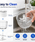 Mini Electric Garlic chopper with 350ml Thick Glass Bowl under running water for easy cleaning of detachable parts.