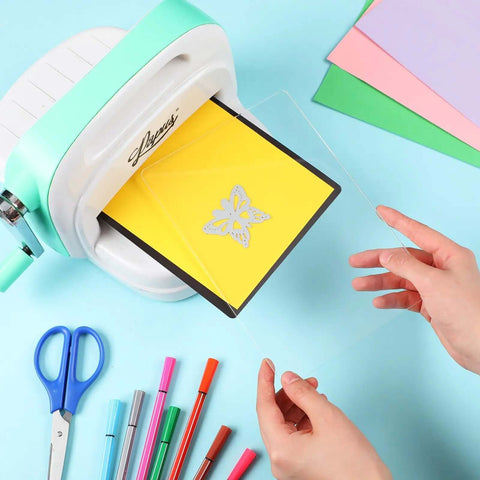 Using Must Have Die Cutting Magnetic Shim Mat Set 6x9 Inch with Card Size Grids in a crafting machine with acrylic cutting plates
