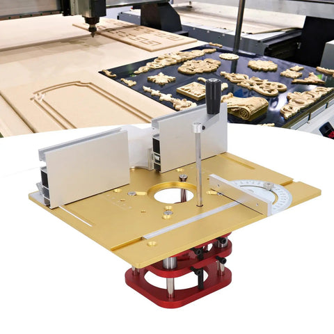 Manual Lifting Router System Kit with Aluminum Alloy Frame Pro Grade Height Control Universal Design Router Table and Insert