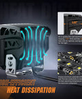 Image showing heat dissipation feature of 2 Pack 4 Inch LED Pod Lights 120W Each 13500LM Beast Bright Flood Beam 120 Degree with 14AWG DT Connector.