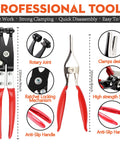 Close-up of pliers from the 324 Piece Spring Hose Clamp Kit With 6-38mm Range And 2 Pliers For Quick Leaks Fixes, 360 Degree Seal.
