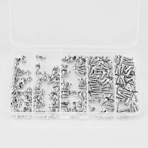 Must Have M3 Flat Head Socket Cap Screws Set In 6mm, 8mm, 10mm, 12mm, And 16mm, Countersunk Bolts With Allen Drive in plastic box