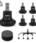 No Sweat Office Chair Bell Glides Replacement With Fixed Feet Wheel Stopper For Swivel Chairs And Stools Featuring 7/16 X 7/8 Stem self-adhesive felt pads 5 pack.