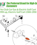 Diagram showing Heavy Duty Golf Cart Brake Return Spring Fits Club Car DS OEM Replacement 1013531 and installation parts.