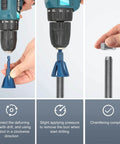 Using the Go-To All Thread Deburring Tool With Quick Release 1/4 Inch Hex Shank For External Chamfer And Burr Removal