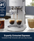 Compact Espresso And Cold Brew Coffee Maker Featuring Built In Milk Frother Wand For Next Level Iced Lattes Smooth Hot Drinks And Straight Up Barista Quality Blends Daily making espresso and iced coffee.