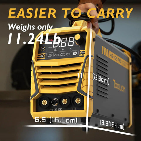 Gasless Flux Core MIG Welder 3 In 1 With MIG Stick And Lift TIG Capabilities 110V DC Inverter LCD Display 135A Output