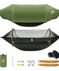 3 In 1 Camping Hammock Tent With Mosquito Net And Rain Fly Lightweight Waterproof Portable Sleeping Hammock for backpacking and hiking
